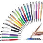 Stylo à bille encre bleue cristal assortie stylet tactile
