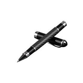 Stylo écriture à bille encre gel noir en fibre de carbone X