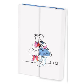 Ritournelle, Carnet rembordé rigide, 11 x 15,5 cm, 160 pages, uni, fermeture aim