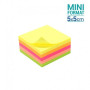 Bloc note repositionnable 5 couleurs néon 250 feuilles 50x50mm unité