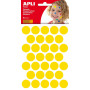 P. 6F GOMMETTES ROND DIAM 20MM JAUNE