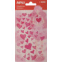 P 1F STICKERS COEURS ROSES PAILLETTES  OB