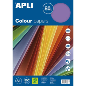PAPIER COULEURS VIVES ASSORT.A4 80G.500F