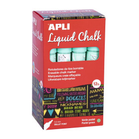 CRAIE LIQ EFFACABLE VERT PAST 5,5MM 12U