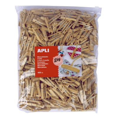 SACH 400 PINCES BOIS 48X6MM NATUREL