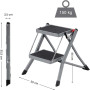 Marche pieds pliable 2 marches 57 x 49 x 5cm