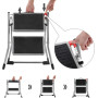 Marche pieds pliable 2 marches 57 x 49 x 5cm