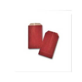 Boite de 250 pochettes kraft cadeau rouges 70 x 120 mm 60 g/m²