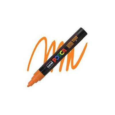 Uniball Posca trait moyen 2.5mm pointe conique PC5M orange vivo