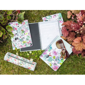 Blooming, Trousses rondes, Ø 6 x 21 cm, simili cuir, ass.