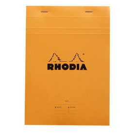 Meeting Pad - bloc agrafé Rhodia ORANGE N°16 A5 80f pré-imp. détachables 80g