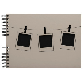 Alb spiral 50p noir 32x22 Instants beige