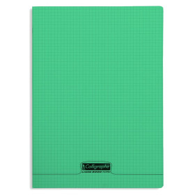 8000 POLYPRO, Cahier piqué vert 24x32cm 96p Q.5x5 90g