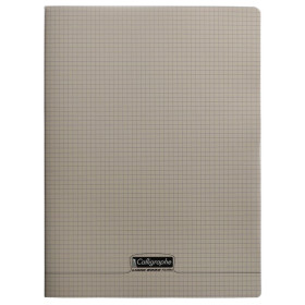 8000 POLYPRO, Cahier piqué gris 24x32cm 96p Q.5x5 90g