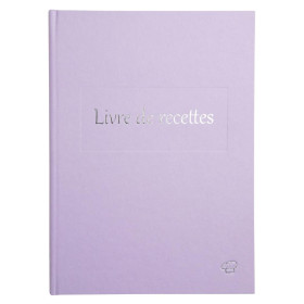LIVRE DE RECETTES 220X170 96 P LILAS