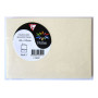 Sachet de 5 cartes pliées Pollen 110x155 ivoire irisé