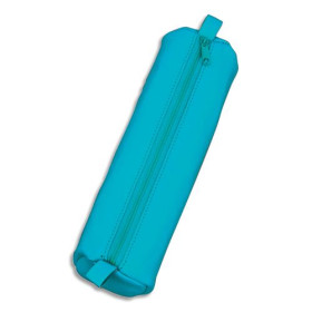 Lpk trousse 21x6cm cuir turquoise 43143