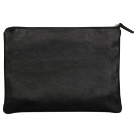 CUIR Pochette plate Universelle 35x25 cm Noir