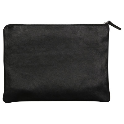 CUIR Pochette plate Universelle 35x25 cm Noir