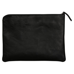 CUIR Pochette plate Universelle 26x19 cm Noir