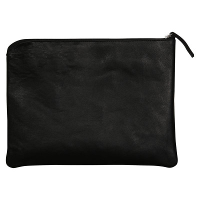 CUIR Pochette plate Universelle 26x19 cm Noir