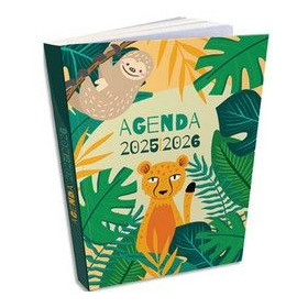 Agenda scolaire 2025 tigre 12 x 17cm 1 jour / page. 288 pages