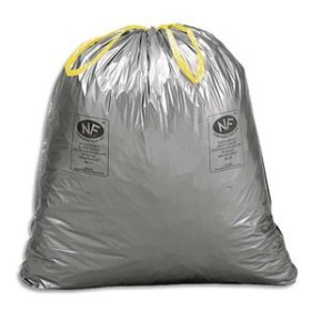 Rouleau de 25 sacs poubelles à liens coulissants standards 50 litres 28 microns