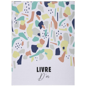 Livre d'or 100p.blanche 27x22cm TERRAZZO