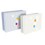 Zephir, Set de 2 boîtes gigognes rectangulaires, 44 x 34 x 16 cm et 38 x 28 x 13