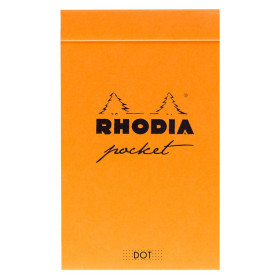 Blocs Pocket Rhodia 0&B 7,5x12cm 40f dot 80g en présentoir de 20 pcs