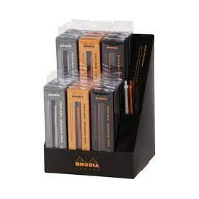 Rhodia scRipt présentoir de 29 pcs (stylos à bille +portemines +recharges)