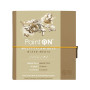 Carnet Paint'ON cousu double PU à élastique 14x14cm 64p 250g  naturel