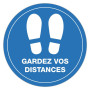 ROND ADHESIF GARDEZ VOS DISTANCES 30CMOB