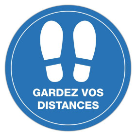 ROND ADHESIF GARDEZ VOS DISTANCES 30CMOB