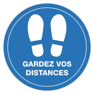 ROND ADHESIF GARDEZ VOS DISTANCES 30CMOB
