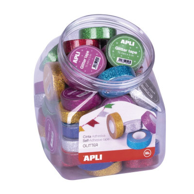 RUBAN ADH. GLITTER 15MMX5M