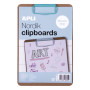 Porte-bloc bois a5 bleu clip metal     ob