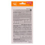Lettres transfert noires 4mm - 1Feuille