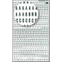 Lettres & chiffres transfert noir 3mm-1OB
