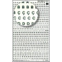Lettres transfert noir 2.5mm - 1Feuille