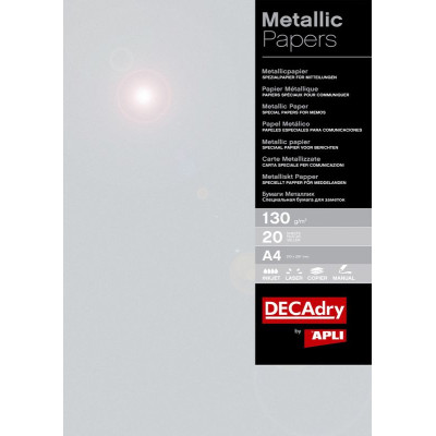B.PAPIER GRAY METALLIC 130G.20FOB