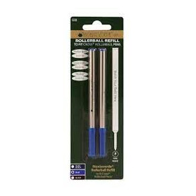 Monteverde lot de 2 mines billes bleu compatible cross