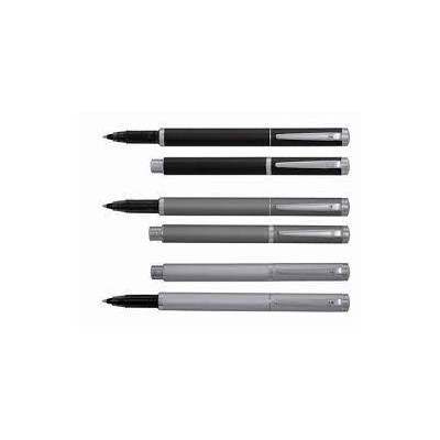 Stylo plûme metal plumink gris argent