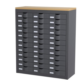 Meuble de rangement Paperflow , 3 colonnes, 36 tiroirs Anthracite