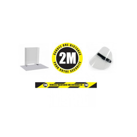 Bande adhésive de distanciation 2 m marquage au sol -  7.5cm x 1m