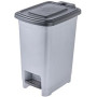 Poubelle à pédale 40Litres, Gris clair