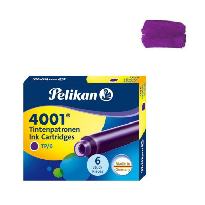 Pelikan Paquet de 6 cartouches d'encre 4001 , violet