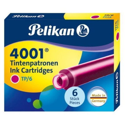 Pelikan Paquet de 6 cartouches d'encre 4001 , rose