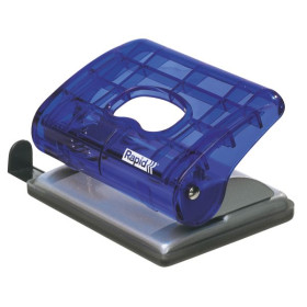 Perforateur de bureau en plastique fc6 rapid, transparent bleu