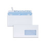Bloc de 50 enveloppes blanches dl 110x220 90 g/m² fenêtre 45x100 bande de protec